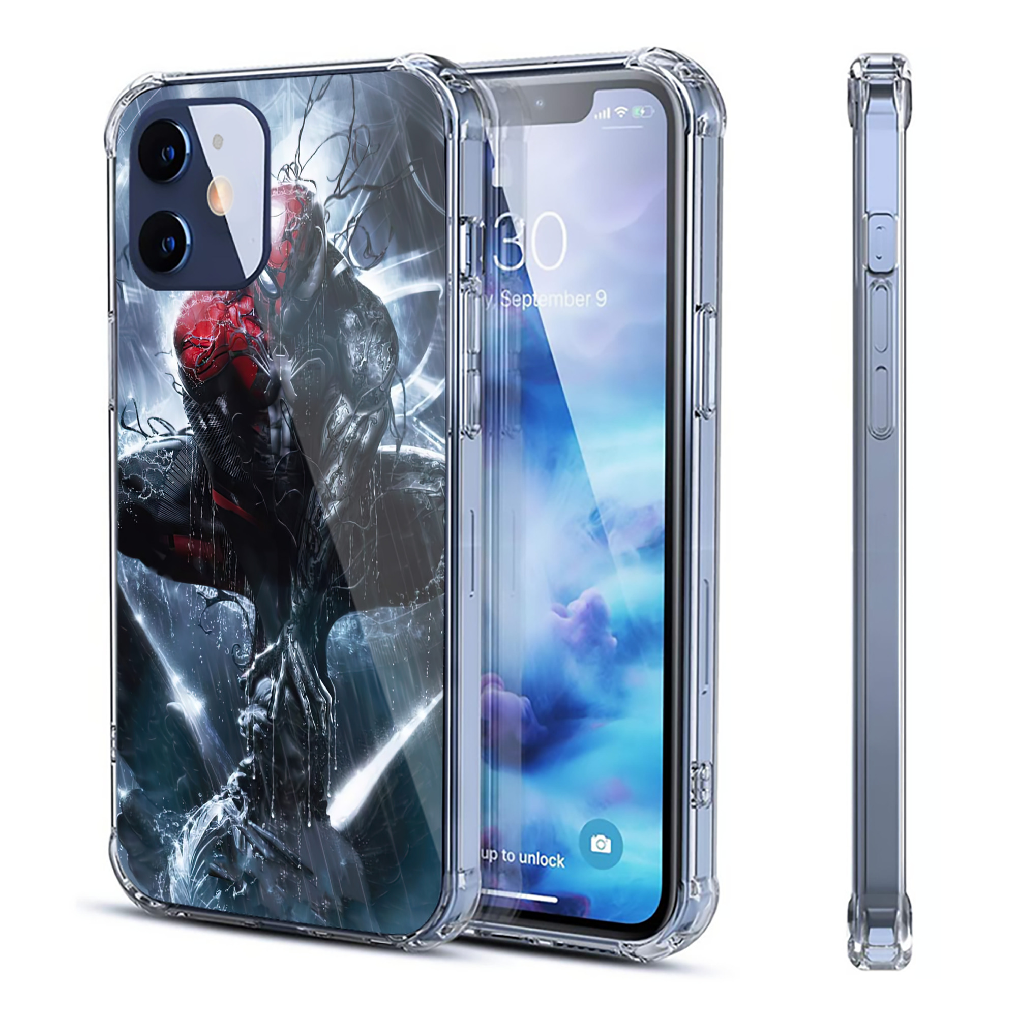 （画像用） Spider Man スパイダーマン 【iPhone 12シリーズ対応】透明スマホケース（クリアソフトケース）